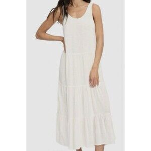 NEW Aritzia Wilfred Free White Gauzy Cotton Firefly Maxi Dress Women’s Size S